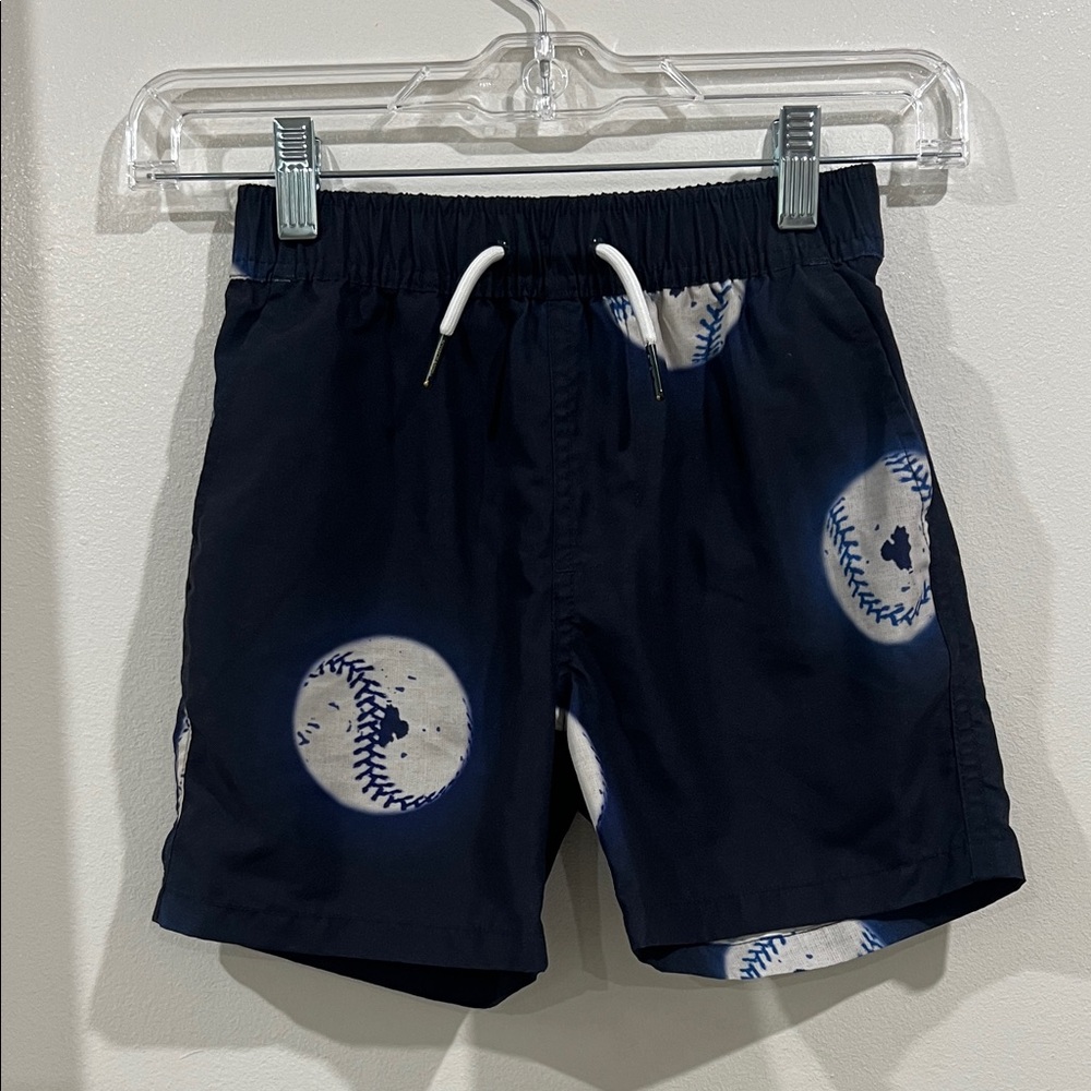 Scotch & Soda Navy Baseball Print Kids Short Trunks Size 8